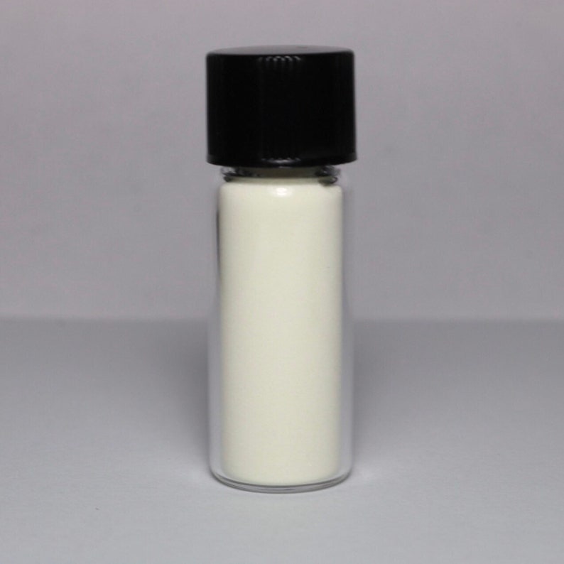 White europium phosphorescent glow in the dark powder - chemistry sample image 2