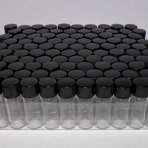One Hundred 1.8ml Clear Borosilicate Glass Vials & Screw Top 12x32mm, Small Bottle, 8-425 Thread