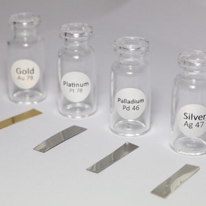 Precious Metal Electrode/Strip Pack 99.9% Genuine Pure Element Gold Silver Platinum Palladium Electroplating Set