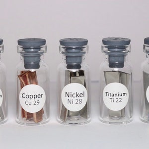 Metal Electrode/Strip Pack 99.99% Pure Element Copper - Zinc - Titanium - Aluminum - Nickel