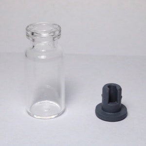 2ml Clear Glass Serum Vial | Butyl Rubber Stopper | Self-Healing Injection Port | Airtight & Vapor Tight