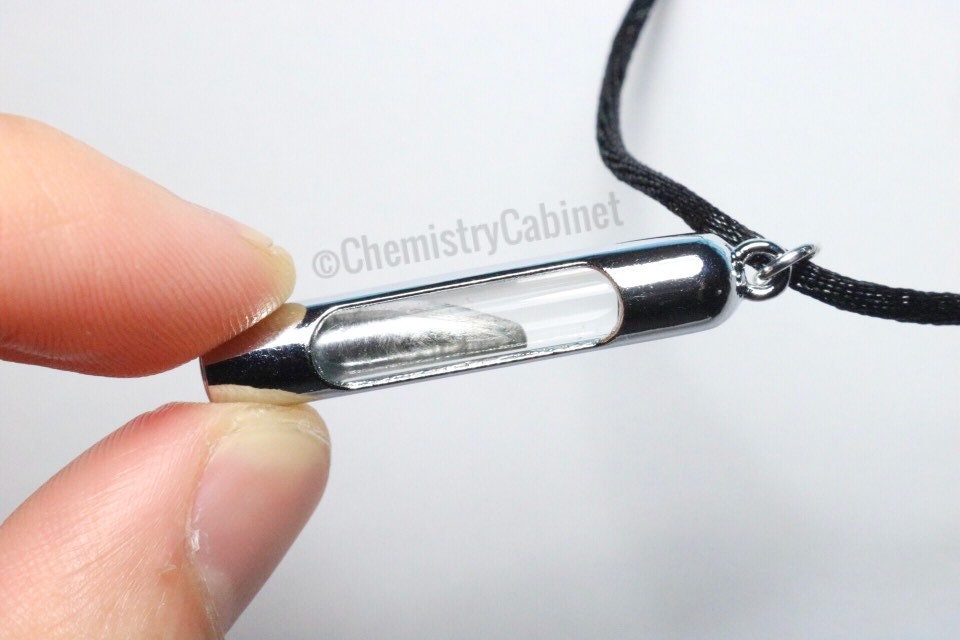 Liquid Metal Necklace Science Jewelry 