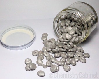 Aluminium Metall Nuggets 98.7% Reines Element 13 Al Chemie Wissenschaft große Probe 100g