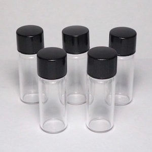 Five 1.8ml clear borosilicate glass vial & screw top 12x32mm, small bottle, 8-425 thread