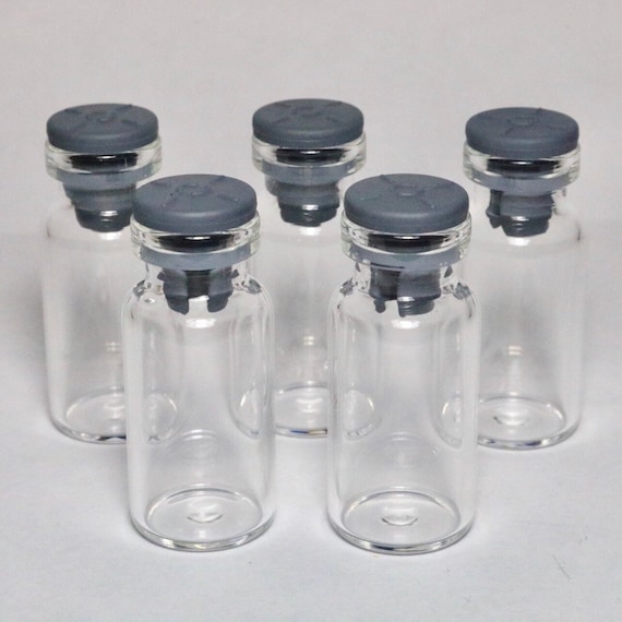 DIELLY 10 Pcs 10ml Glass Bottle,Sterile Transparent Vial,Seals Empty