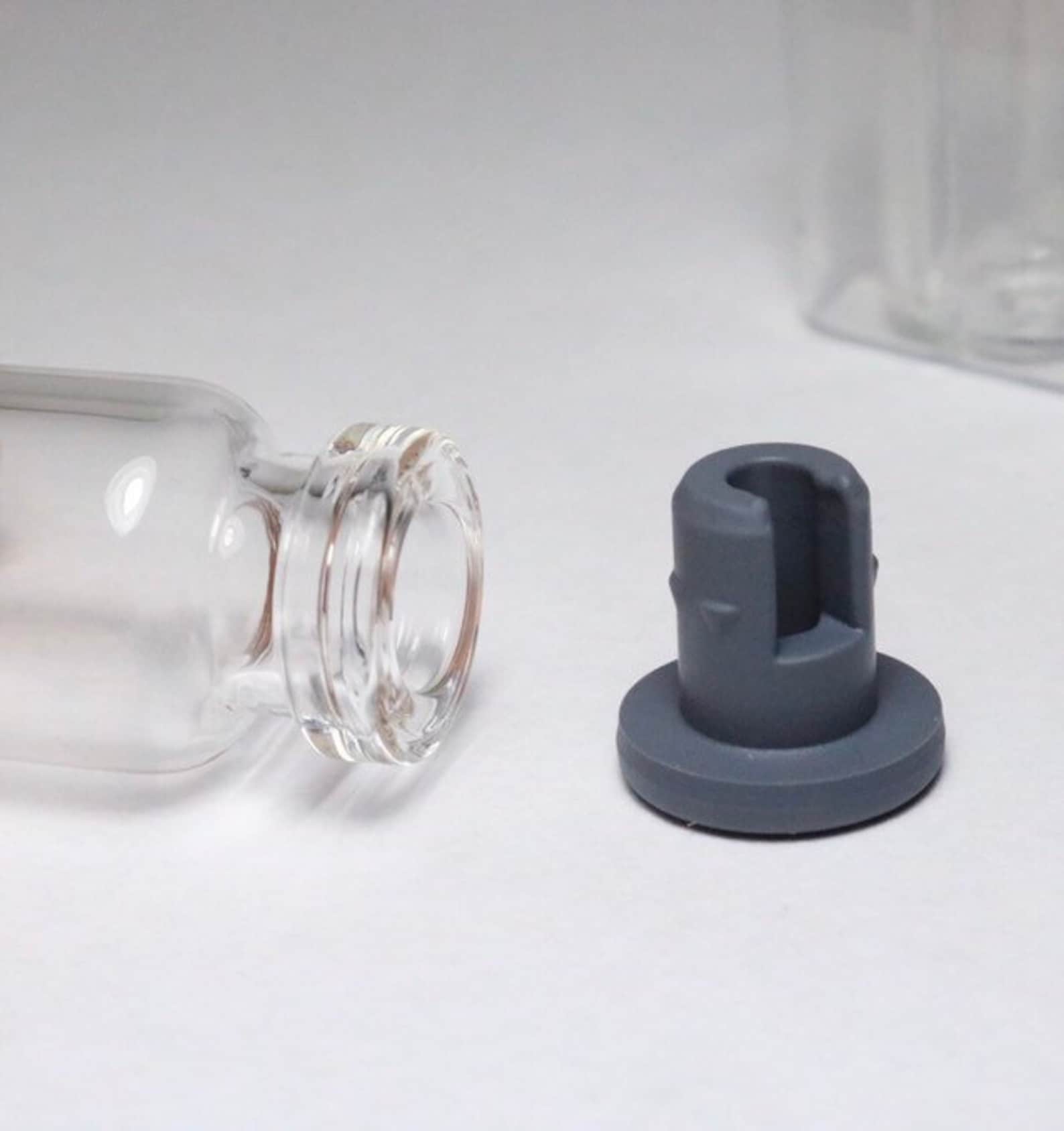 Ten 2ml Clear Glass Serum Vial Butyl Rubber Stopper Self Etsy
