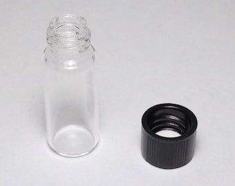 1.8ml Clear Borosilicate Glass Vial with Screw Top Cap – 12x32mm, 8-425 Thread Small Bottle