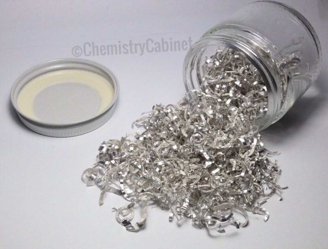 Jar of Magnesium Metal Turnings 99.95 Pure Element 12 Mg Chemistry Sample, Very Light Metal Etsy
