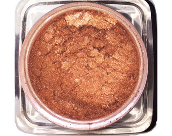 DIVINE Bronze Brown All Natural Loose Eye Shadow Pigment Shimmer Finish Gluten & Chemical Free Cosmetics by Ultimo Minerals