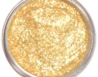 POMPEI II Canary Yellow Gold Glitter All Natural Loose Eye Shadow Pigment Shimmer Finish Gluten & Chemical Free Cosmetics by Ultimo Minerals