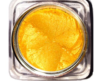 TWICE YOUR HONEY Yellow All Natural Loose Eye Shadow Pigment Shimmer Finish Gluten & Chemical Free Cosmetics by Ultimo Minerals