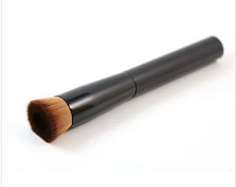 Multi Purpose Vegan Powder Liquid Cream Brush Wood Handle Fiber Bristles Cruelty-Free Super Soft Professional Quality!