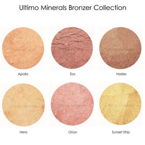 Ultimo Minerals HADES Bronzer Deep Shimmer All-Natural Kosher Loose Powder Cheeks, Neck & Chest Blends Well image 2