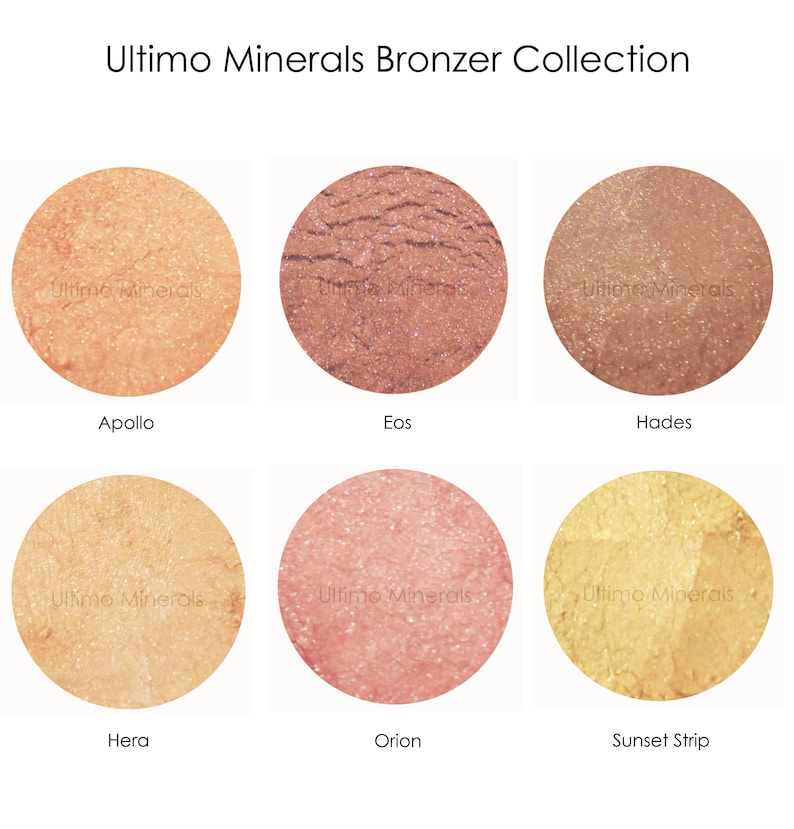 Ultimo Minerals HADES Bronzer Deep Shimmer All-Natural Kosher Loose Powder Cheeks, Neck & Chest Blends Well image 2