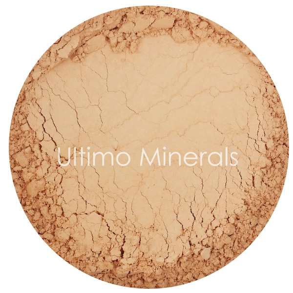 Ultimo Minerals HONEY MEDIUM 1Oz. Refill 30 grams Full-Coverage Mineral Foundation - Soft Pearlescent Satin Finish All Natural Gluten Free!