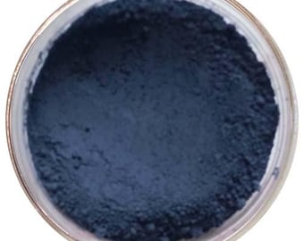 Sombra de ojos suelta azul NAVY SEALED totalmente natural con pigmento de acabado mate, cosméticos sin gluten ni químicos de Ultimo Minerals
