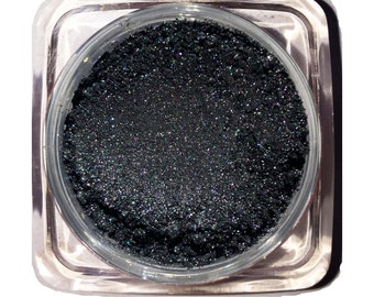 WICKED Black Glitter Line All Natural Loose Eye Shadow Pigment 2g - Shimmer Finish Gluten & Chemical Free Cosmetics by Ultimo Minerals