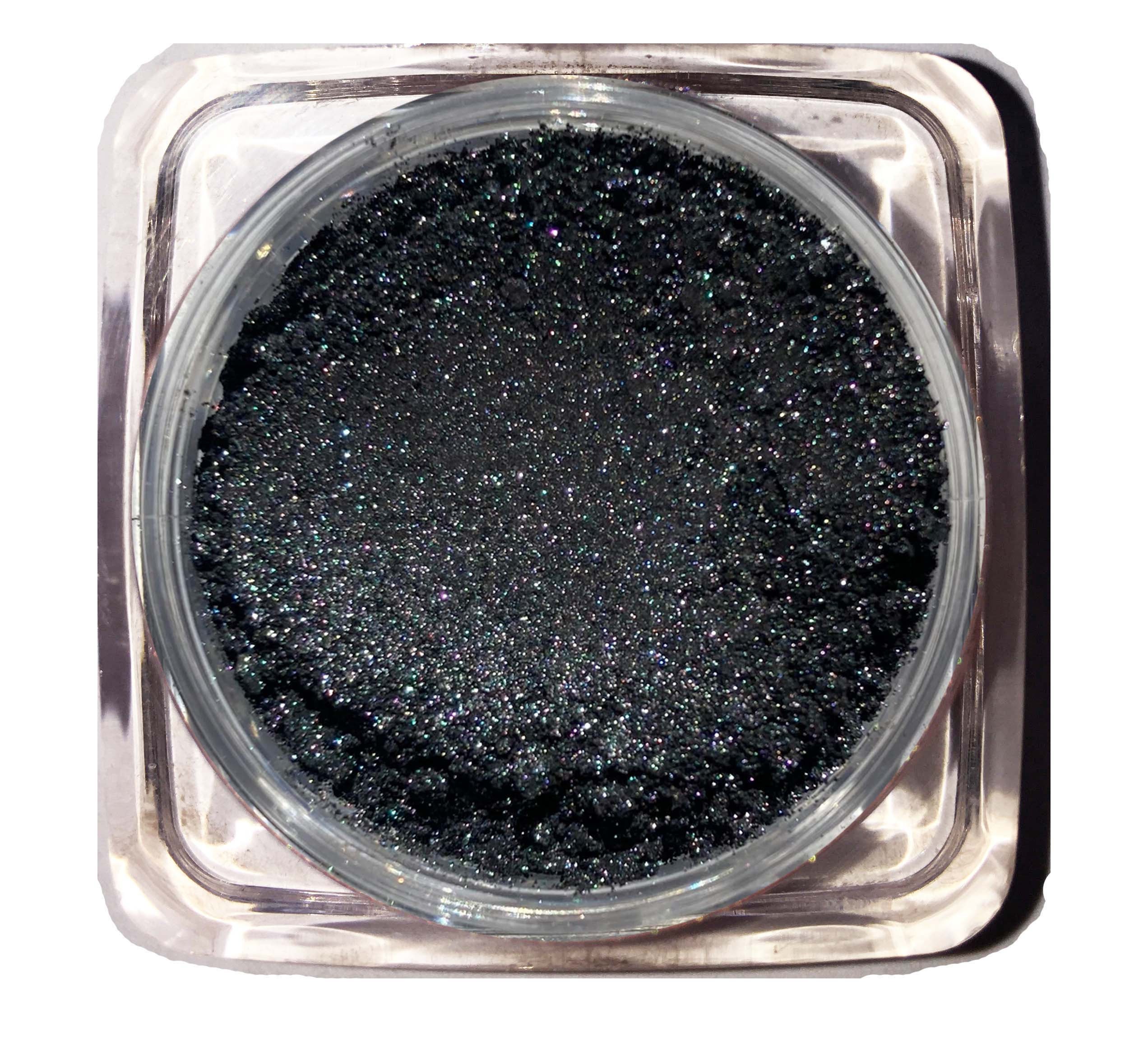 WICKED Black Glitter Line All Natural Loose Eye Shadow Pigment 2g Shimmer  Finish Gluten & Chemical Free Cosmetics by Ultimo Minerals 