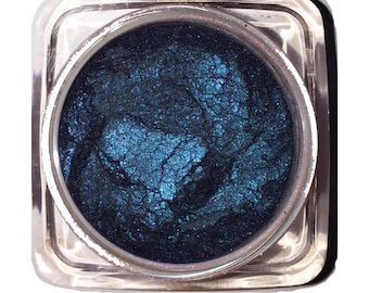 SINISTER BLUE Navy All Natural Loose Eye Shadow Pigment Shimmer Finish Gluten & Chemical Free Cosmetics by Ultimo Minerals