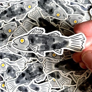Fish Sticker| Vinyl Sticker| Waterproof| Journal Sticker| Fish Art| Fish Lover