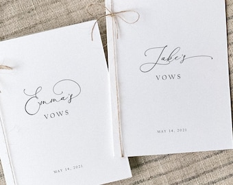 Wedding Vow Books | Personalized Vow Books | Wedding Vows | Set of Vow Books | Wedding Vows | Melvin Collection