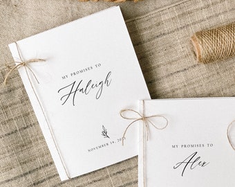 Wedding Vow Books | Personalized Vow Books | Wedding Vow Journals || Set of Vow Books | Wedding Vows | Melvin Collection