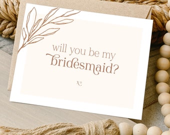 Personalized Bridesmaid Proposal | Maid of Honor Proposal | Bridesmaid Card