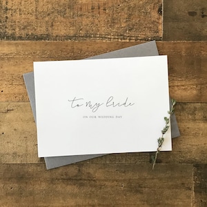 Card to Bride from Groom | Bride Card | Day of Wedding Card