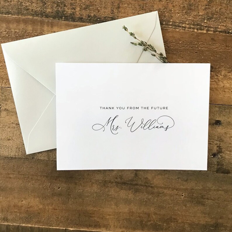 Bride Stationery Bride Thank You Note