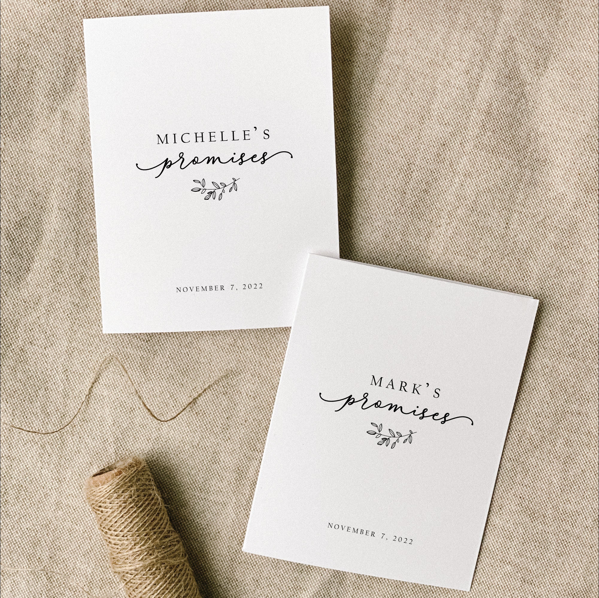 Vow Books Personalized | Vow Books Set | Vow Books His and Hers | Vow…