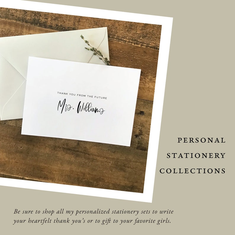 Bride Stationery Bride Thank You Note