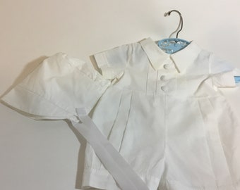 vintage boy christening outfit