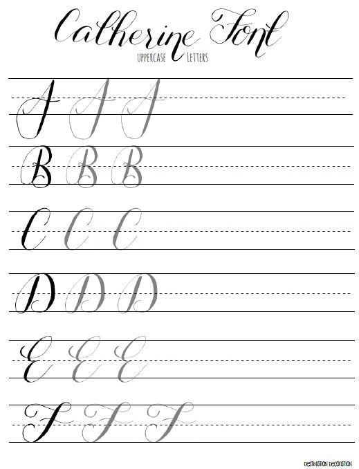 Modern Calligraphy Practice Worksheets Lowercase and | Etsy