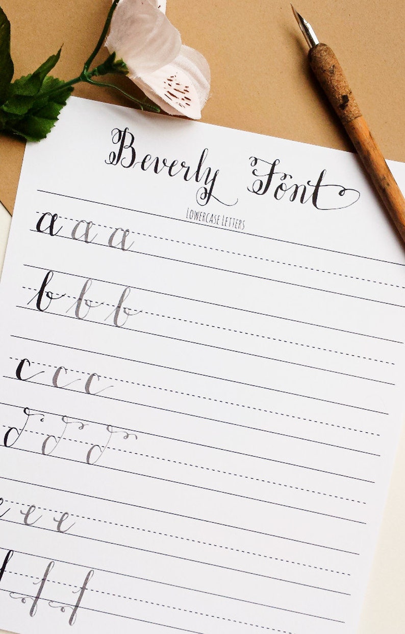 Modern Calligraphy Practice Worksheets Lowercase Letters Etsy Modern Calligraphy Practice Worksheets Lowercase Letters Etsy