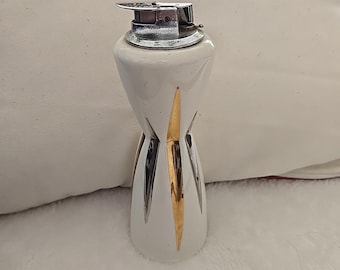 Ronson Varaflame Sunrise Table Lighter Ceramic Mid Century Design