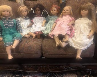 26" Annette Himstedt Barefoot Children vinyl dolls in original boxes SKU 219