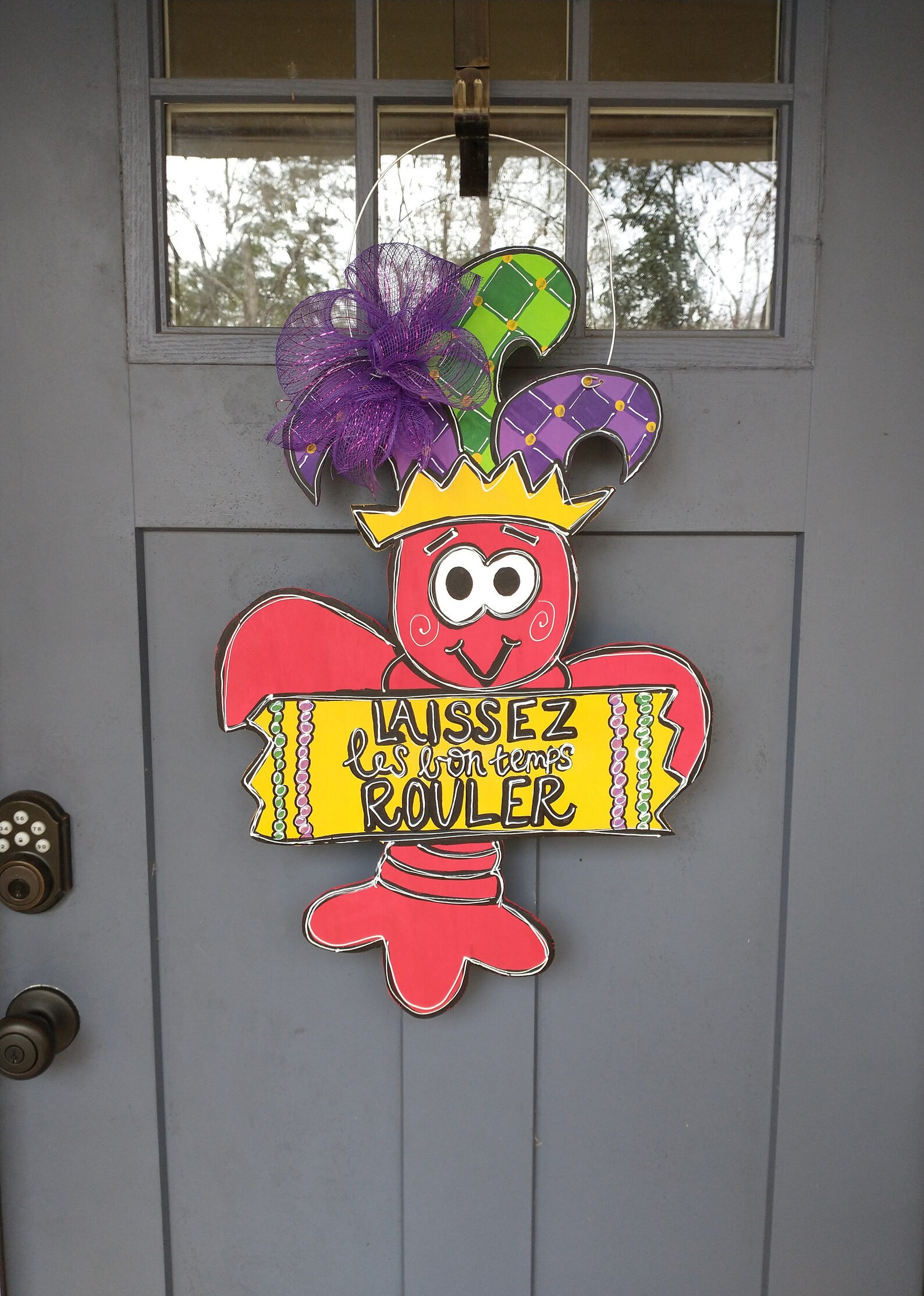 mardi gras door hanger ideas