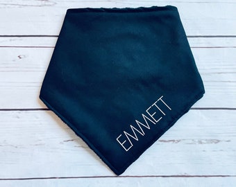 Personalized Bandana Bib, Monogrammed Baby Bib, Baby Bib With Name, Personalized Bib for Baby, Monogrammed Baby Gift, Minky Bandana Canada