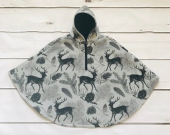 Reindeer and Plaid wheelchair friendly Infant Bee Seated Car Seat Poncho
