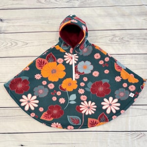 Floral Car Seat Poncho Baby Toddler, Carseat Poncho Girl Zipper and Hood, Flower Toddler Poncho for Car Seat, Car Seat Cover, Fleece Canada