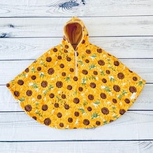 Sunflower Car Seat Poncho Baby, Carseat Poncho Girl Zipper and Hood, Flower Toddler Poncho for Car Seat, Car Seat Cover, Fleece Canada