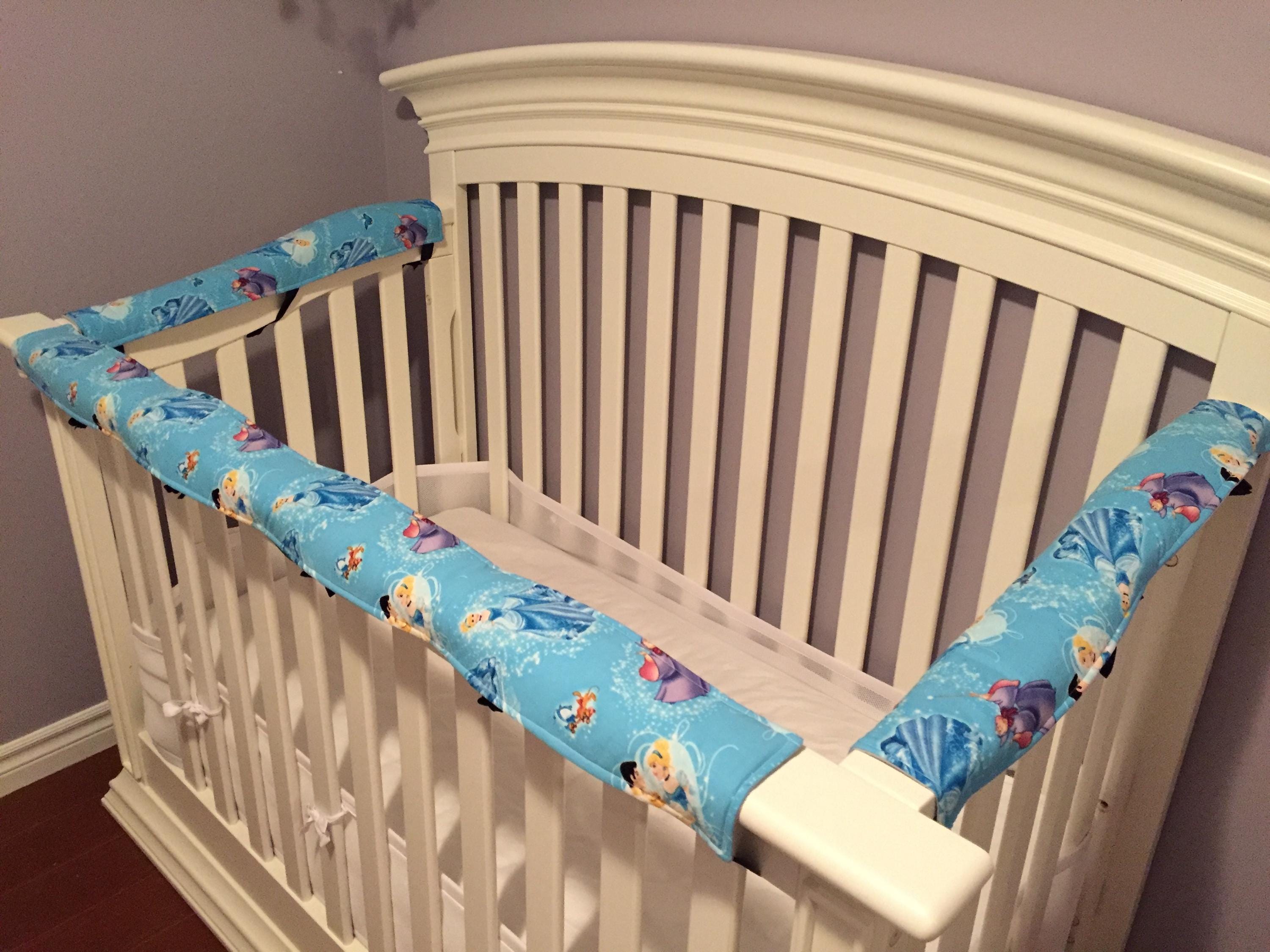 thumbnail image 2 of Handmade Grey Cot Rail Cover / Crib Teething Pad – Charcoal, 1 Piece – Soft & Safe 2 of 5