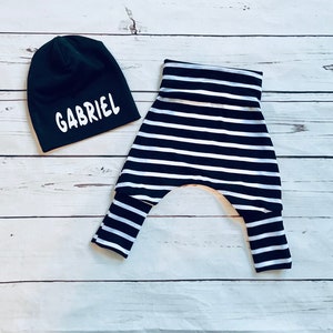Personalized Newborn Beanie, Baby Hat with Name, New Baby Gift Boy, Newborn Girl Gift, Newborn Slouch Beanie, Black Newborn Hat Canada