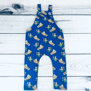 Construction Romper Baby Boy, Lego Man Knotted Overalls, Baby Boy Romper, Pant Romper for Boy, Boy Romper, Construction Gift Toddler, Canada
