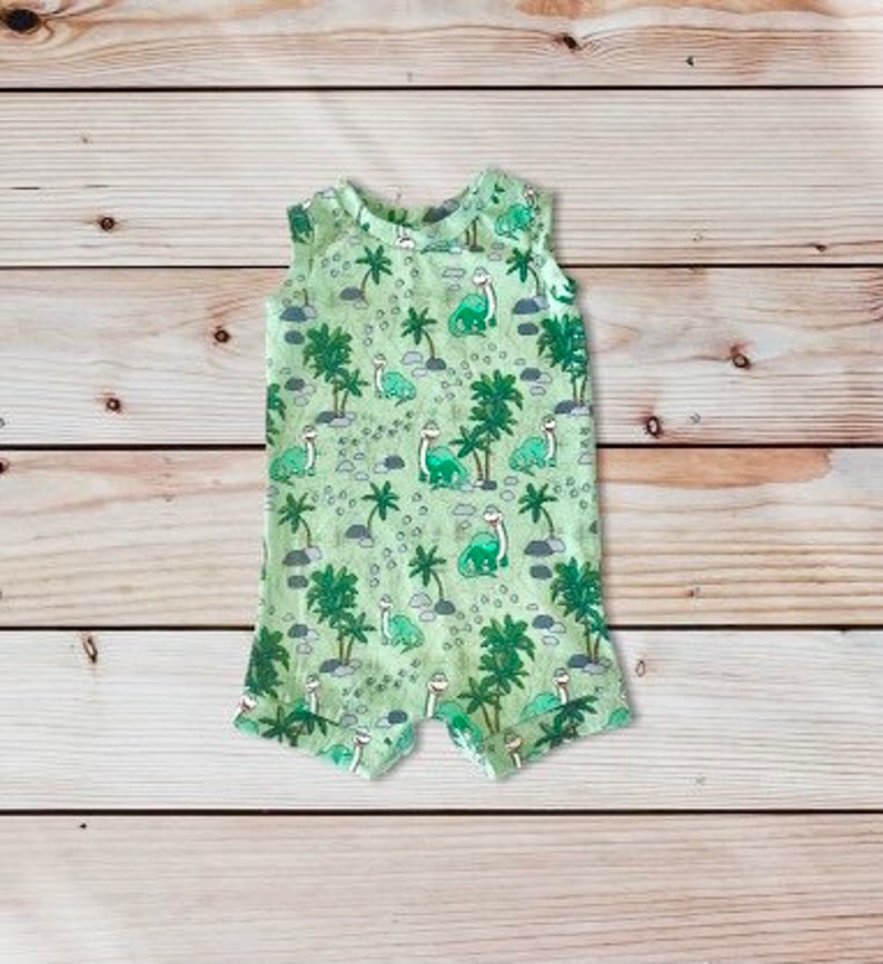 Boy Baby Romper Stretchy Baby Romper Canada Dinosaur Baby Romper Green Dinosaur Shorts Romper Toddler Romper Tank Top Romper