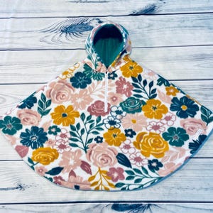 Floral Car Seat Poncho Baby , Mustard Carseat Poncho Girl Zipper and Hood, Flower Toddler Poncho for Car Seat, Car Seat Cover, Fleece Canada