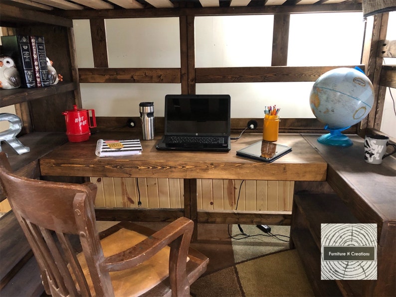 Twin XL Loft Bed with Desk