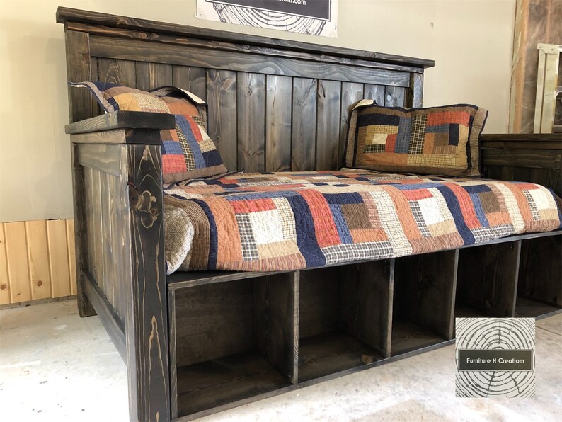Farmhouse Twin Daybed With Storage Custom Furniture Small Rooms Guest Room