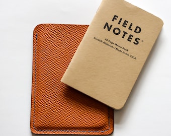 Leather Field Notes Cover, Journal Cover, Refillable Traveller Notebook, Handmade Leather Journal and Pocket Notebook