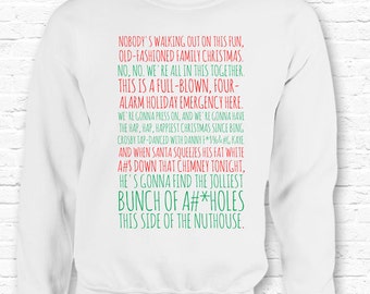 bleeped clarks rant christmas vacation movie quote crewneck sweater sweatshirt hoodie jolliest bunch a holes nuthouse xmas gift movie tf 61 - Christmas Vacation Rant bleeped clarks rant christmas vacation movie quote crewneck sweater sweatshirt hoodie jolliest bunch a holes nuthouse xmas gift movie tf 61 - Christmas Vacation Rant